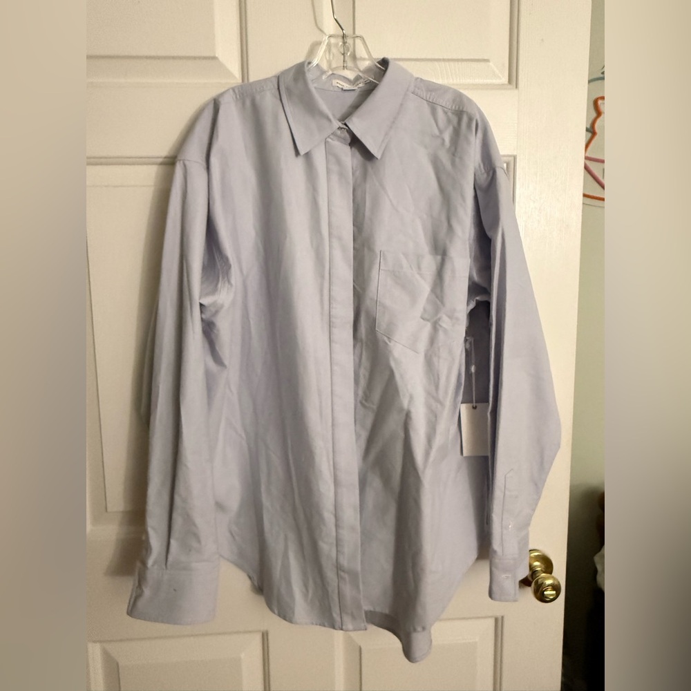 Good American Light Blue Dress Shirt